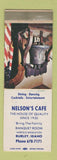 Matchbook Cover - Nelson's Cafe Burley ID WEAR