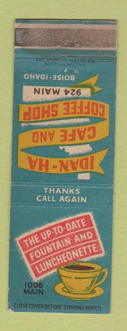 Matchbook Cover - Idan Ha Cafe Boise ID WORN