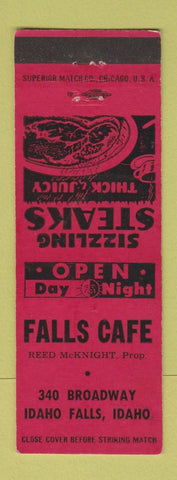 Matchbook Cover - Falls Cafe Idaho Falls ID