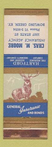 Matchbook Cover - Chas Moore Insurance Agency Bowling Green KY WEAR