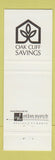 Matchbook Cover - Oak Cliff Savings Dallas TX