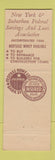 Matchbook Cover - New York & Suburban Federal Savings and Loan New York City