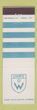 Matchbook Cover - Uhr's Wynne Kosher Catering Philadelphia PA Jewish