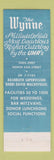 Matchbook Cover - Uhr's Wynne Kosher Catering Philadelphia PA Jewish