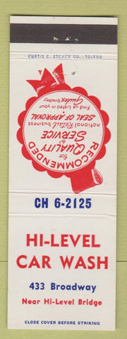 Matchbook Cover - Hi Level Car Wash Toledo OH