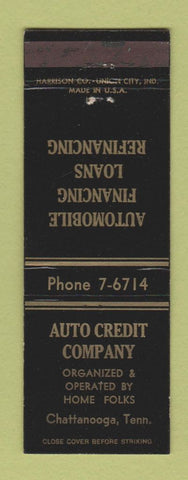 Matchbook Cover - Auto Credit Company Chattanooga TN