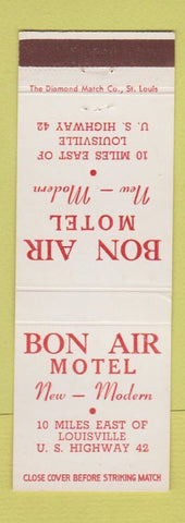 Matchbook Cover - Bon Air Motel Louisville KY