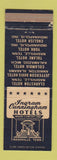 Matchbook Cover - Ingram Cunningham Hotels NAShville TN Anniston AL WEAR