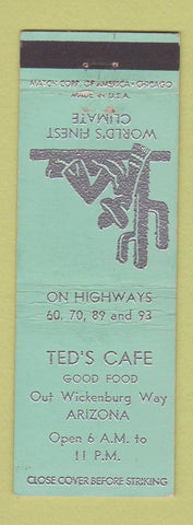 Matchbook Cover - Ted's Cafe Out Wickenburg Way AZ