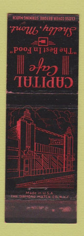 Matchbook Cover - Capital Cafe Shelby MT