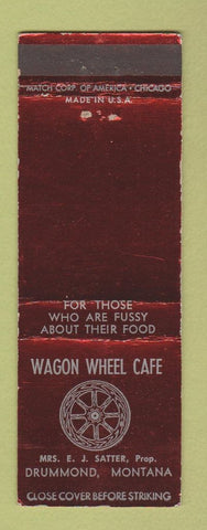 Matchbook Cover - Wagon Wheel Cafe Drummond MT WEAR