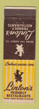 Matchbook Cover - Linton's Restaurants Philadelphia PA Upper Darby Chester