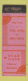 Matchbook Cover - Star Cafe Alliance NE WEAR