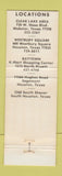 Matchbook Cover - Nifahs Village Inn Pizza Webster Houston Baytown TX