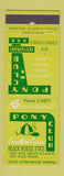 Matchbook Cover - Pony Club Atlantic City NJ