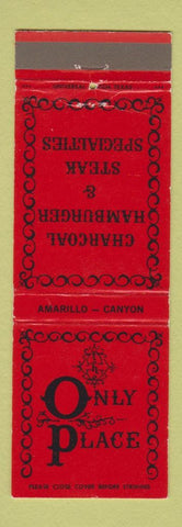 Matchbook Cover - Only Place Amarillo TX
