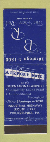 Matchbook Cover - The Brass Rail New York City Philadelphia PA Airport Motel