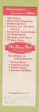 Matchbook Cover - The Brass Rail New York City Philadelphia PA Airport Motel