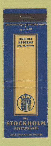 Matchbook Cover - Stockholm Restaurant New York City WEAR