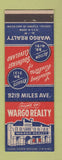 Matchbook Cover - Wargo Real Estate Cleveland OH