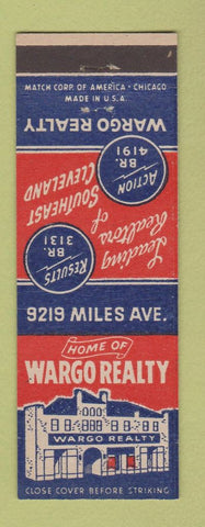 Matchbook Cover - Wargo Real Estate Cleveland OH