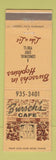 Matchbook Cover - Bursch's Cafe Hopkins MN