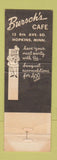 Matchbook Cover - Bursch's Cafe Hopkins MN