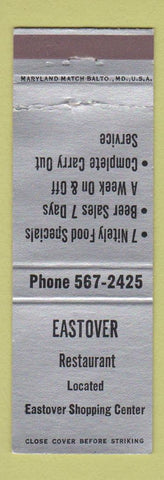 Matchbook Cover - Eastover Restaurant  WEAR