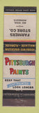 Matchbook Cover - Pittsburgh Paints Farmers Store Red Wing MN WEAR