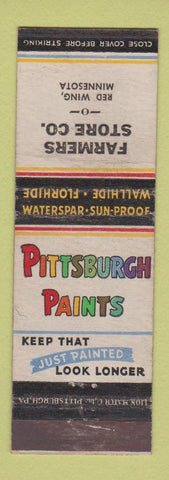 Matchbook Cover - Pittsburgh Paints Farmers Store Red Wing MN WEAR