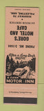 Matchbook Cover - Gore's Motel and Cafe Palestine AR