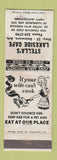 Matchbook Cover - Stella's Lakeside Cafe Delaware AR wRON