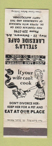 Matchbook Cover - Stella's Lakeside Cafe Delaware AR wRON