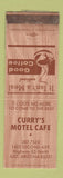 Matchbook Cover - Curry's Motel Cafe Ajo AZ WORN