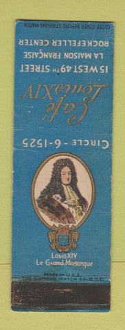 Matchbook Cover - Cafe Louis SIV New York City WORN