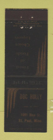 Matchbook Cover - Doc Holly Restaurant St Paul MN
