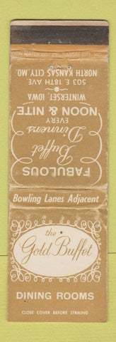 Matchbook Cover - Gold Buffet North Kansas City MO WORN
