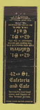 Matchbook Cover - 42nd Street Cafeteria New York City?