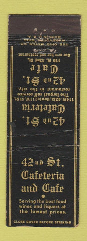 Matchbook Cover - 42nd Street Cafeteria New York City?