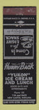 Matchbook Cover - Yukon Ice Cream and Lunch New Castle IN