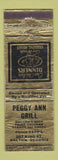 Matchbook Cover - Peggy Ann Grill Dalton GA WORN