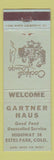 Matchbook Cover - Gartner Haus Estes Park Colorado restaurant