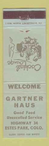 Matchbook Cover - Gartner Haus Estes Park Colorado restaurant