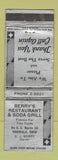 Matchbook Cover - Berry's Restaurant Soda Grill Norwalk OH WEAR
