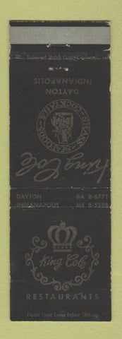 Matchbook Cover - King Cole Restaurants Dayton Indianapolis IN