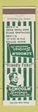 Matchbook Cover - Lincoln Savings and Loan Cleveland? OH