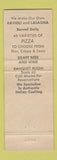 Matchbook Cover - Dino's Pizza Villa Italian North Hollywood CA WEAR