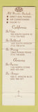 Matchbook Cover - Franciscan Inn Vista Fallbrook Poway CA Tucson Tempe AZ