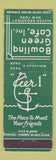 Matchbook Cover - Bowling Green Cafe New York City WEAR