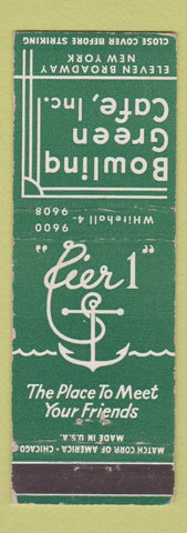Matchbook Cover - Bowling Green Cafe New York City WEAR